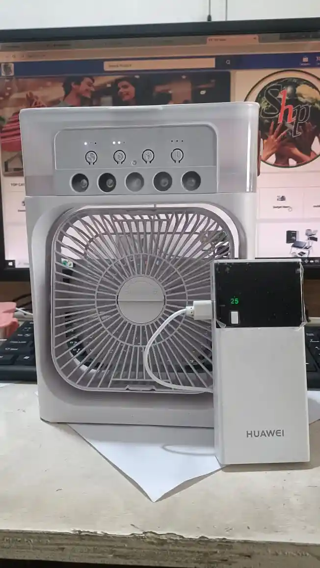 Air Cooler Fan +power Bank Combo Pakage