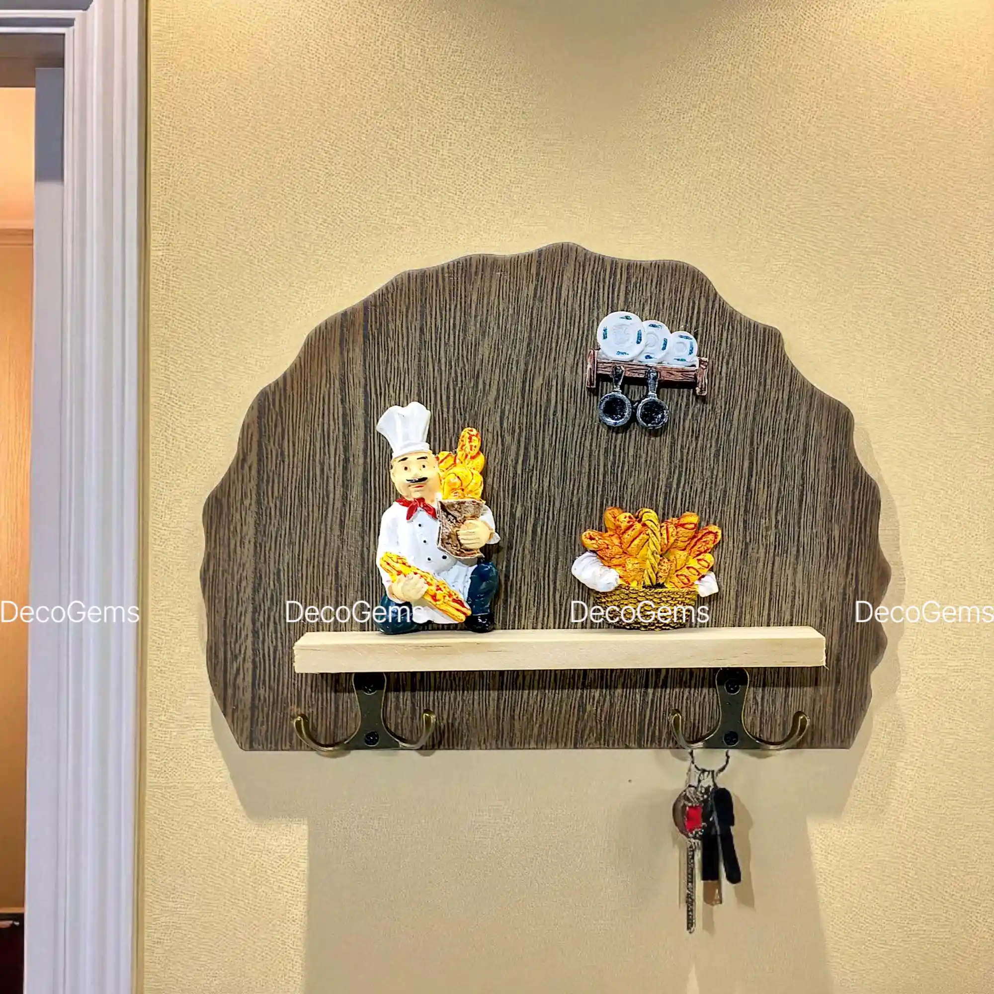 Wooden Cute Designed Key Holder - 11/6.3